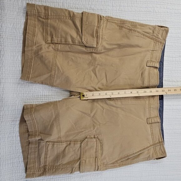 Cremieux Premium Denim Men's Cargo Shorts 42W Stretch Khaki Six Pockets EUC LN - Picture 5 of 13